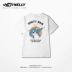 Hàn Quốc hip hop mùa hè rap in tay áo ngắn nam lỏng cotton T-shirt thanh niên sinh viên áo sơ mi từ bi áo thun thể thao nam Áo phông ngắn