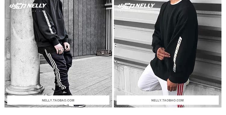 Châu Âu và Hoa Kỳ INS với đường phố oversize terry màu rắn nam và nữ vài chiếc áo len cổ tròn lỏng lẻo hoodie đôi