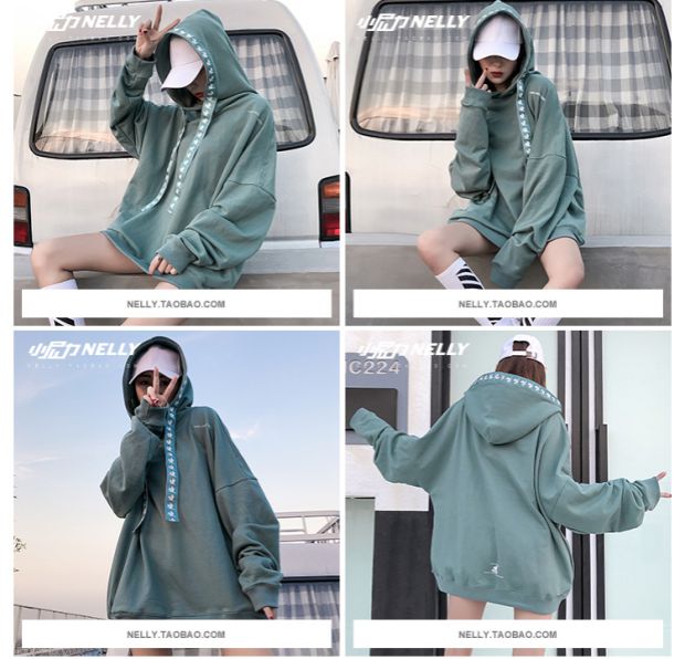 Đường phố quá khổ hip hop gió triều cao đường phố tối màu đen chung streamer vài chiếc áo len nam và nữ áo hoodie nam form rộng