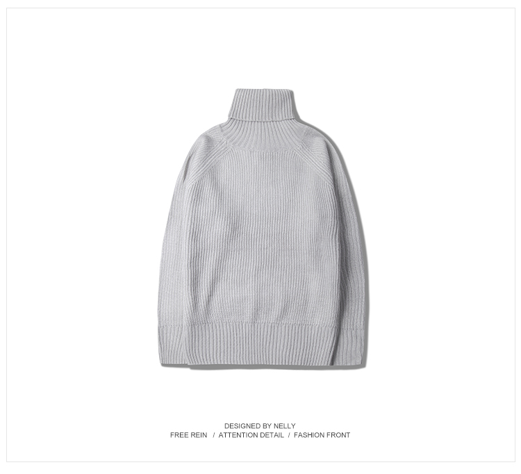 Cao cổ áo len nam dày mùa đông ấm áo len dài tay Hàn Quốc phiên bản của xu hướng của cá tính áo len Mỏng áo sơ mi