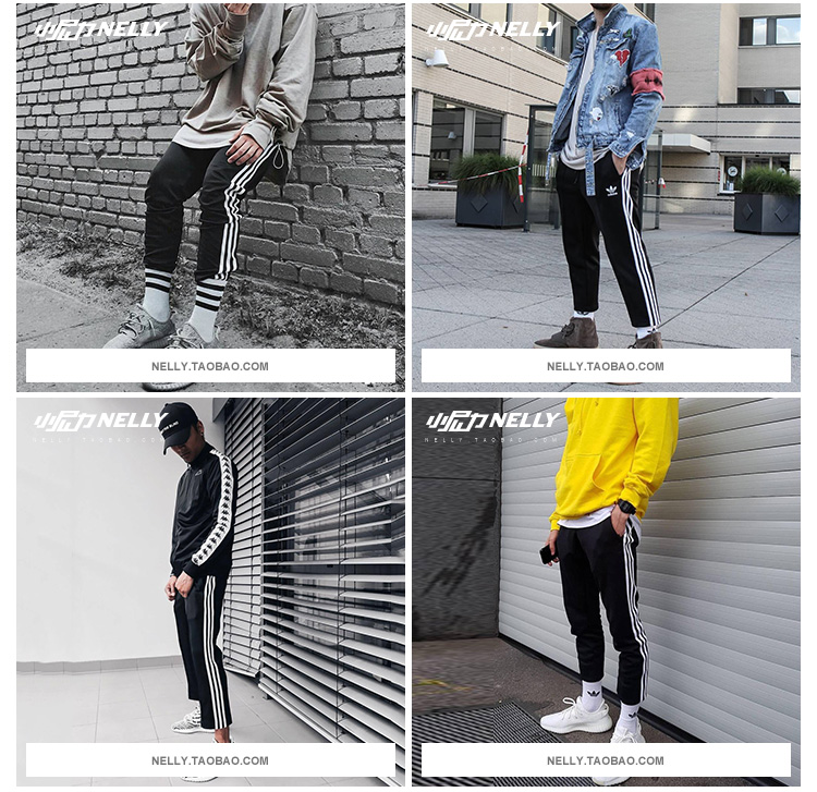 Ulzzang hip-hop Mạng lưới thủy triều quốc gia châu Âu và châu Mỹ màu đỏ retro quần thể thao giản dị nam và nữ mẫu với quần jogger nam