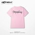 Graffiti oversize hip hop Nhật Bản ván trượt Harajuku chết bay màu hồng chạm đáy áo thun ngắn tay nam và nữ thời trang đường phố Mẫu áo phông nam đẹp 2020 Áo phông ngắn