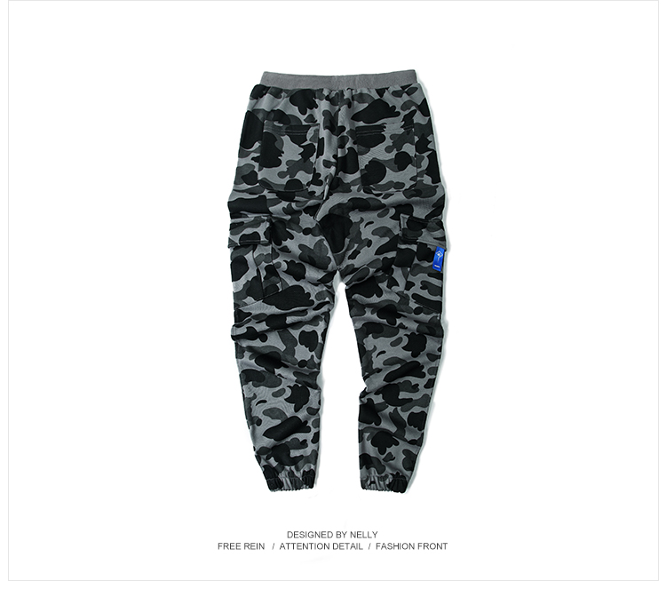 Hip hop quần âu quần nam ngụy trang quần nam chín quần quần nam quần harem mùa hè quần nam chân quần thể thao nam quần caro nam