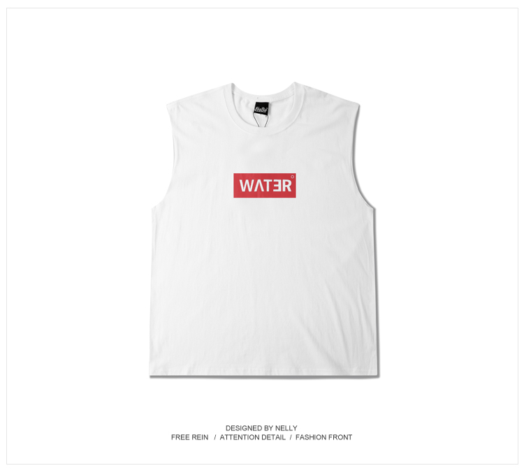 Không tay t-shirt mồ hôi vest thể thao lỏng rộng vai màu rắn cộng với phân bón XL vest nam mùa hè dưới vest