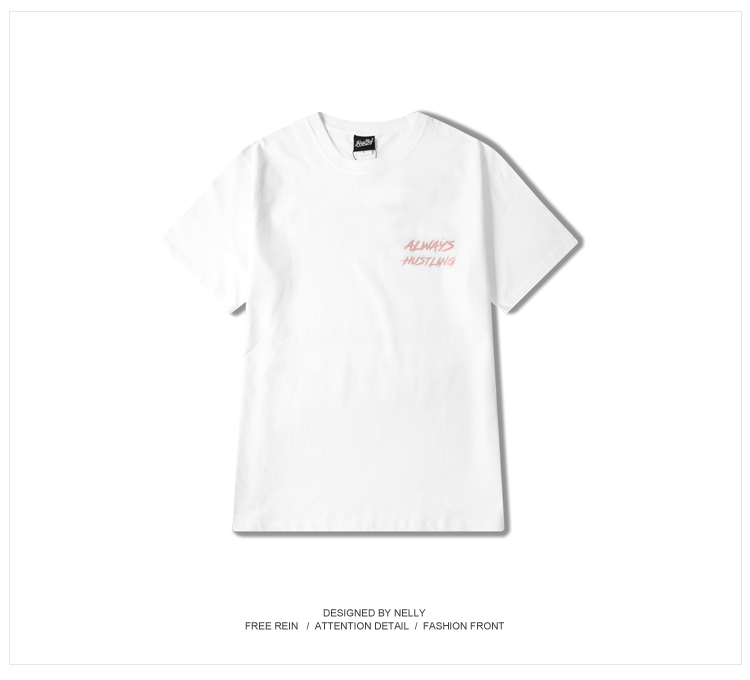 Châu âu và Mỹ đường phố hip hop gió thư doodle ngắn tay T-Shirt nam xu hướng mùa hè lỏng tee ngắn Harajuku couple áo sơ mi