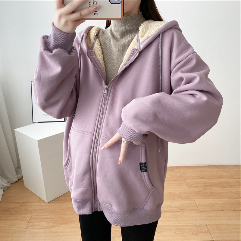Japanese pregnant women's suit spring and autumn new fashion air long sleeved sweater hood loose and loose pregnant women's autumn coat