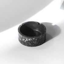 Office living room ashtray terrazzo cement ashtray personality creative original design bedroom round ashtray