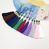 Fan pendant Tassel ice silk Fan spike pendant Spike Chinese Qing shallow ancient classical jewelry pendant Jade diy pendant