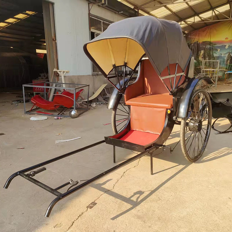 Electric yellow charter old Shanghai manpower yellow charter car replicated ancient image prop scenic area reception parts old Beijing car