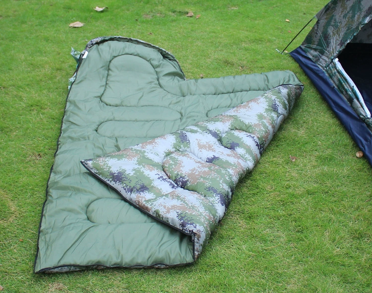 <Quân ngủ túi lực lượng đặc biệt ngụy trang lều ngoài trời cắm trại phong bì mùa xuân và mùa hè người lớn duy nhất bốn mùa đệm không khí