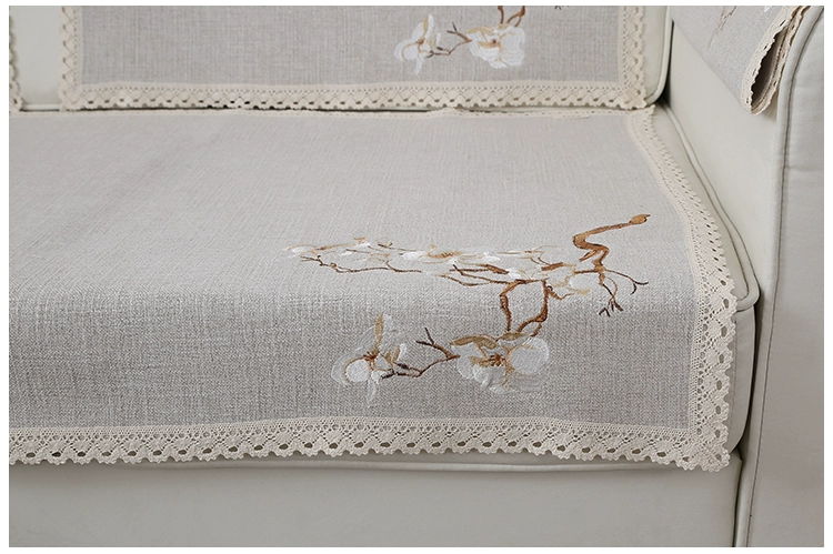 Cotton và lanh thêu Trung Quốc lanh sofa đệm vải dày đệm đệm sofa khăn bay cửa sổ đệm tùy chỉnh - Ghế đệm / đệm Sofa