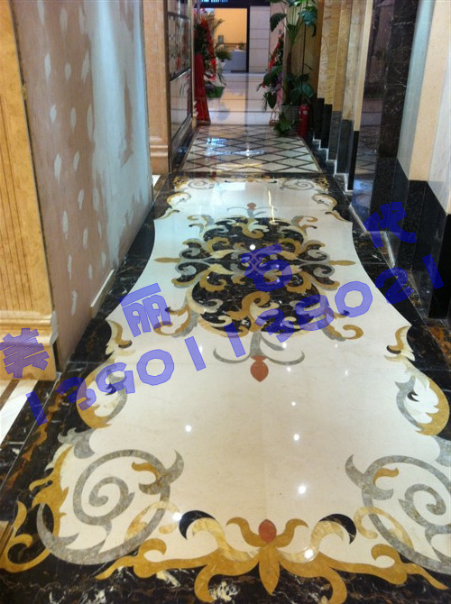Natural marble parquet waterjet parquet Marble floor Stone floor Entrance parquet floor