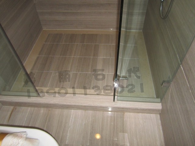 Marble shower bar shower room base wood grain stone water retaining strip Guizhou wood grain marble ground