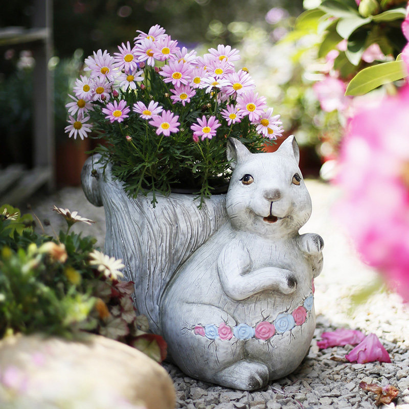 Cute Animal Flowerpots Creative Personality Outdoor Patio Garden Garden Decorated Cartoon Styling Pendulum Villa Balcony arrangement