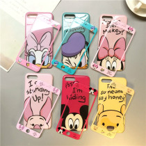 Apple iPhone7 full screen tempered film 11pro cartoon 8plus mobile phone shell cute max Mickey 6s color film xr