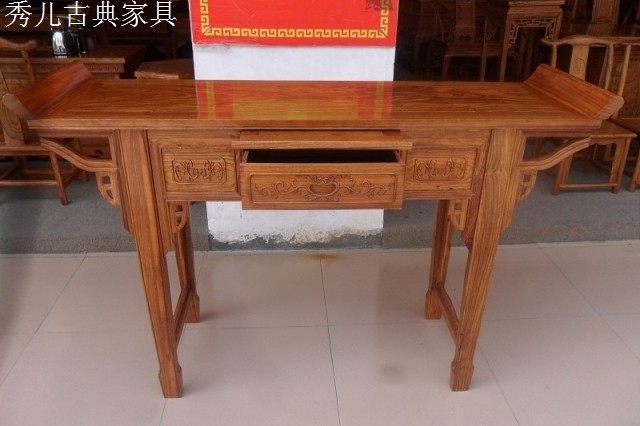Africa Yellow Flowers Pear Bridge Terrace table Shentai 1 38 m Yuan Hongmu furniture