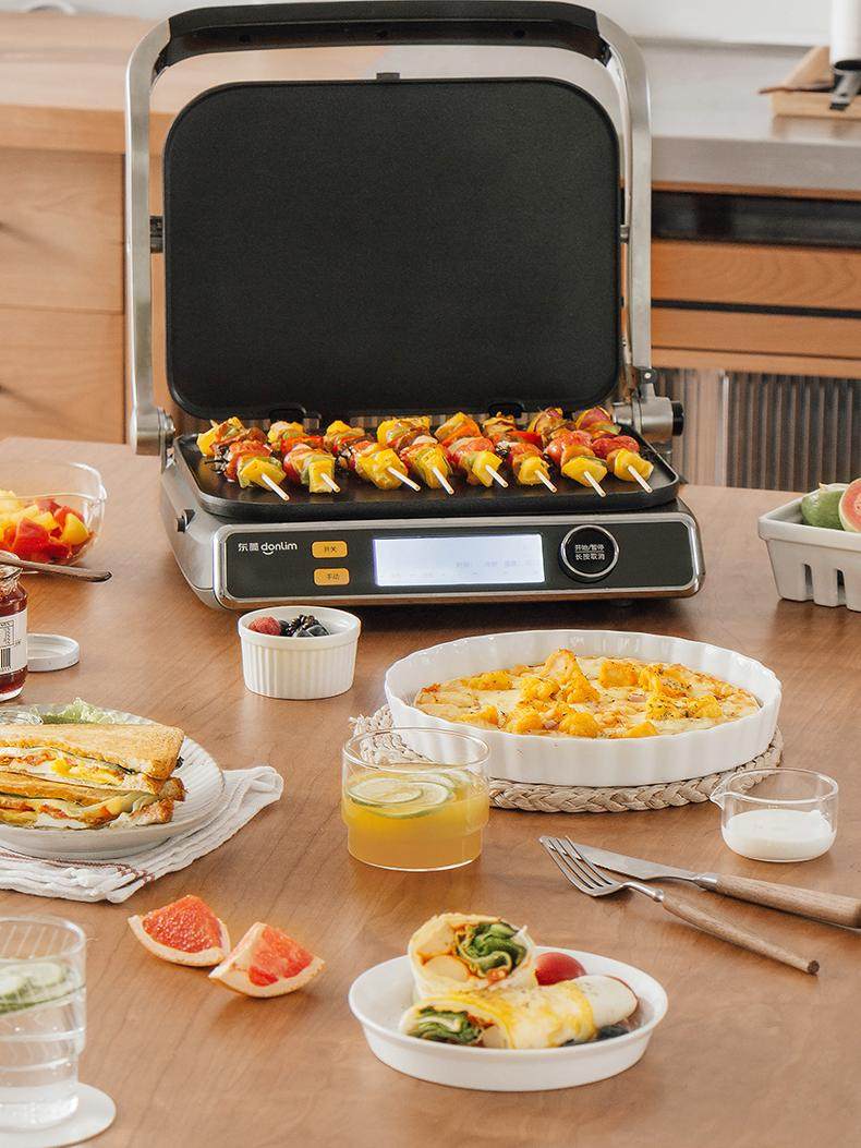 Dongling Steak Machine Accessories: Striped Grilling Plate, Flat Frying Pan, and Waffle Plate