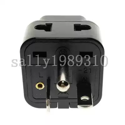 China Taiwan Japan Canada one to two T-type American220V special conversion plug 15A Black
