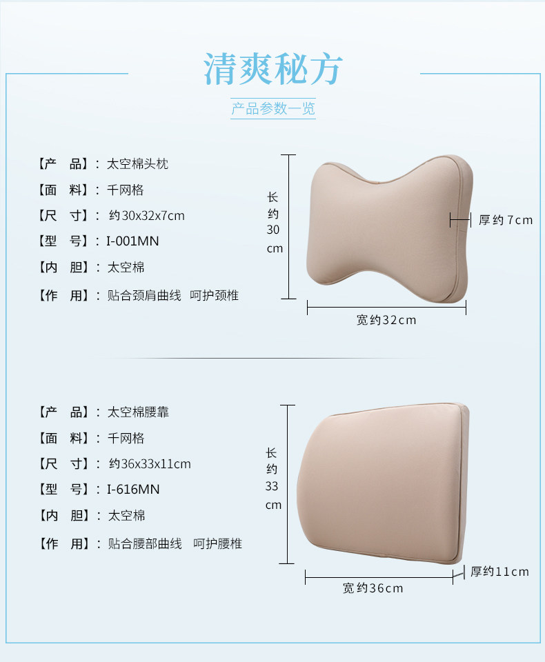 Thousand Grid I-001MN Подголовник I-616MN Поясничная опора-02-Кофейный цвет_13.jpg