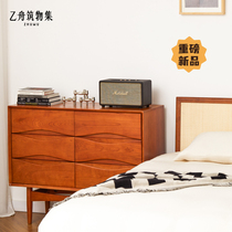 B Boat Building Six Bucket Cabinet Living Room Drawer Containing Cabinet Bedroom Cherry Wood Nordic Modern Brief Solid Wood Small Family