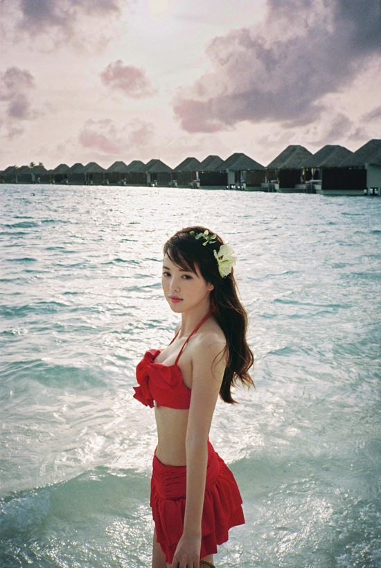 Yuehua Áo tắm Hàn Quốc Vòng thép mới tập hợp bikini đỏ xù - Bikinis shop do boi