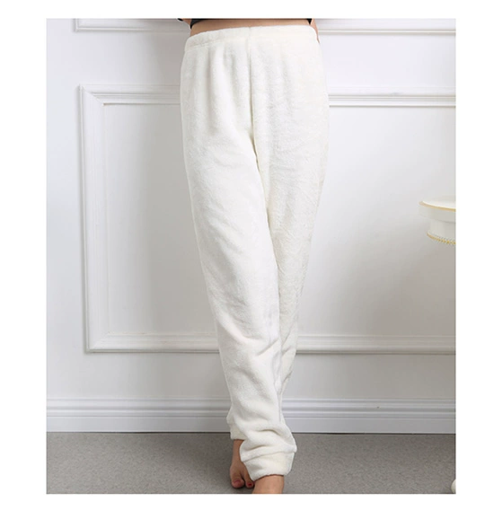 Flannel Pyjama Quần nhung nữ mùa thu và mùa đông dày Quần rộng Kích thước lớn Quần ấm co lại có thể mặc quần tây nữ đẹp