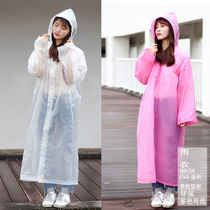 Raincoat long full body men and women outdoor hiking Universal Portable non disposable fashion thick transparent poncho