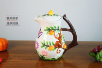 Foreign order ABC Monkey Forest hand-painted relief vase vase flower insert water can watering kettle) decoration ornaments
