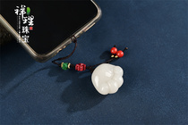 Natural She Too Cuisis She is too Ice Sugar White Cat Paws Pendant Womens National Wind Custom-made Safe Button