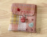 Ткань, бумажник, кошелек, сумка-органайзер, ретро милый пластырь, готовый продукт