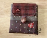 Ткань, бумажник, кошелек, сумка-органайзер, ретро милый пластырь, готовый продукт