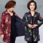 Áo sơ mi nữ trung niên 2018 đầu xuân mới áo sơ mi cotton dài tay cho mẹ tải áo cotton cỡ lớn áo cotton mỏng áo đầm đẹp tuổi 40