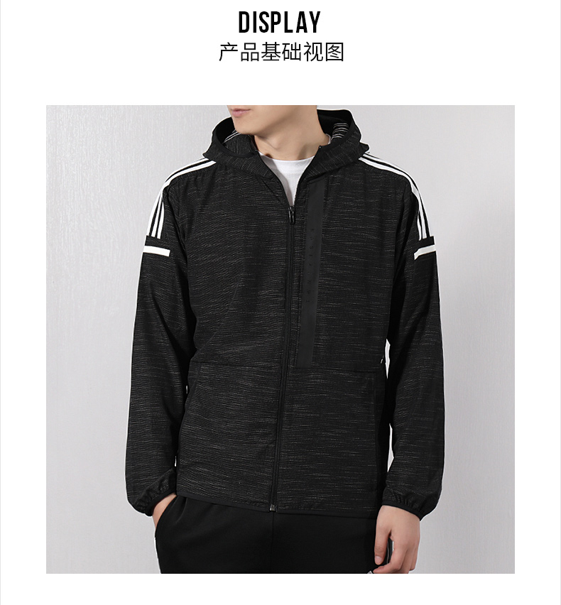 Adidas suit nam 2019 hè mới diện áo khoác thể thao trùm đầu áo khoác sát chân quần - Thể thao sau áo thể thao nữ