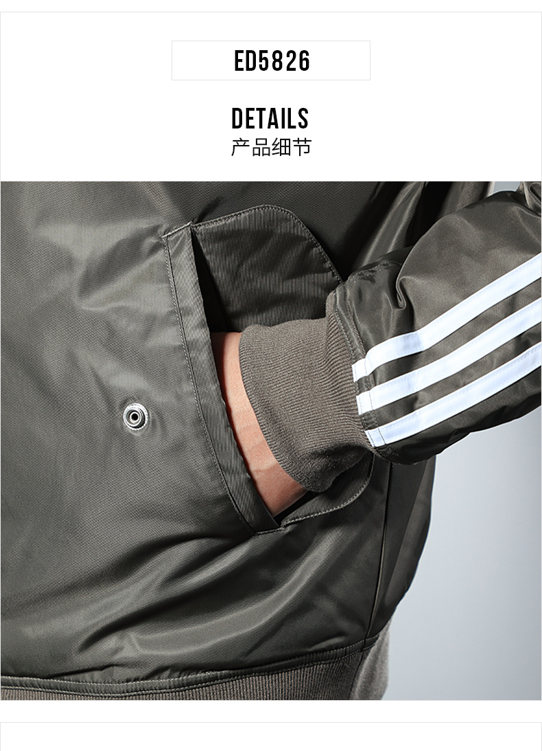 Áo khoác nam Adidas clover 2019 thu đông mùa đông mới áo khoác thể thao áo gió cotton ấm áp ED5825 - Quần áo độn bông thể thao áo phao trung niên