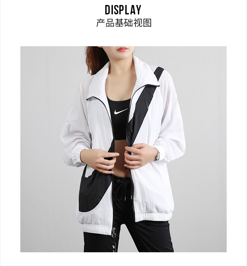 Áo khoác Nike Nike nữ 2019 mùa xuân và mùa thu mới LOGO lớn áo khoác thể thao dệt gió BV3686 - Áo khoác thể thao / áo khoác áo khoác mỏng nam adidas