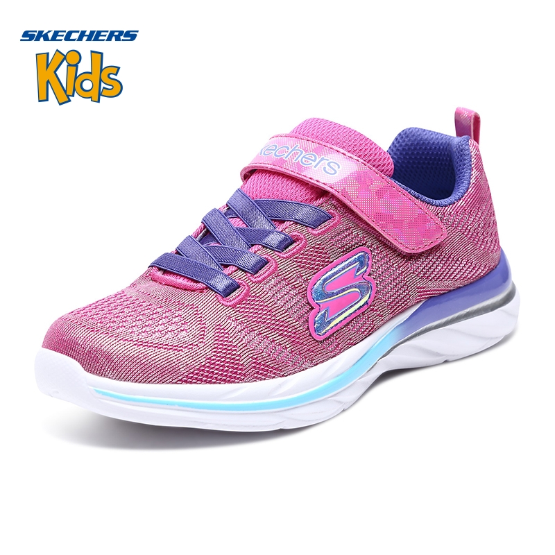 Giày nữ Skechers SKECHER 2019 mới dành cho trẻ em lớn Giày thể thao lưới Velcro 81290L - Giày dép trẻ em / Giầy trẻ giày crocs trẻ em