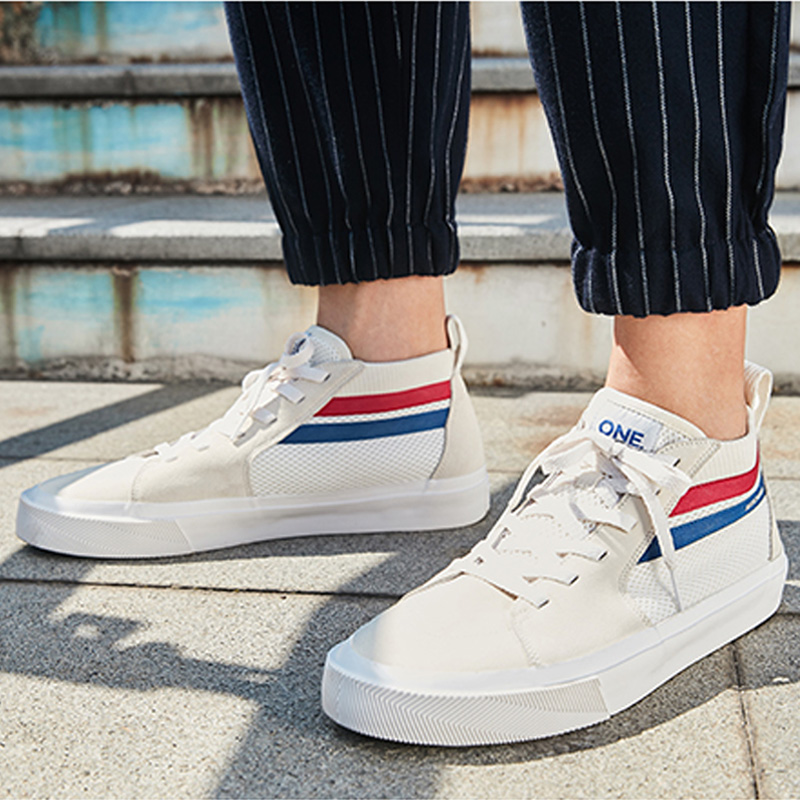 Giày nam Skechers SKECHER Xu hướng mới thời trang giày thoáng khí Giày trắng trong giày thường 18566 mua giày thể thao