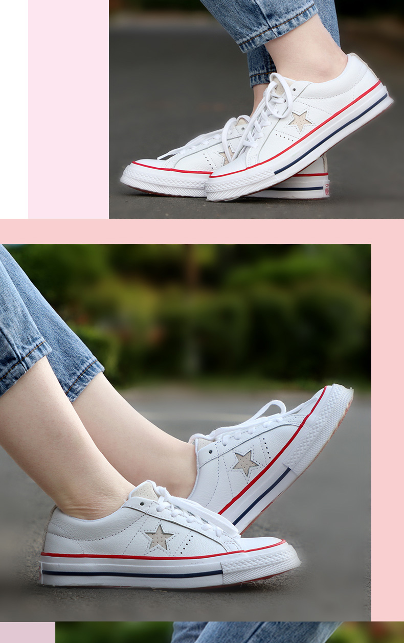 Giày converse nữ 2019 xuân mới một sao thấp giúp giày vải thông thường giày thể thao màu hồng 160623 giày converse