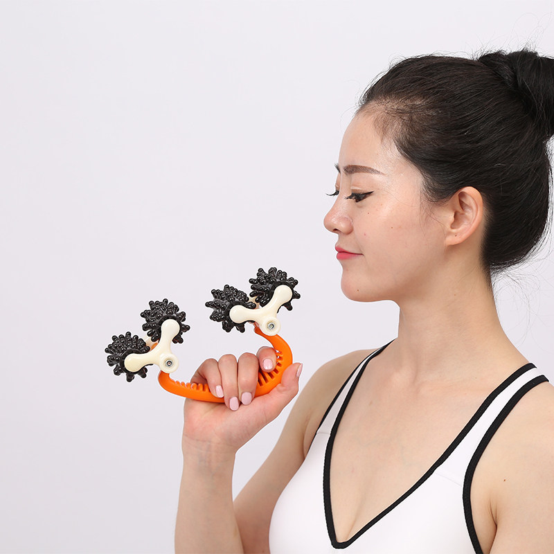 Lunar rover roller massager handheld back waist leg reflexology full body meridians Multifunction pushback theorizer