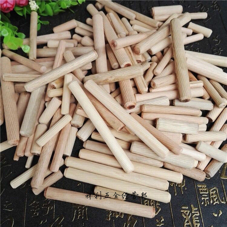 Floor wood bolt Wood needle Round wood mortise wood plug twill wood pin wood nail Wood wedge Wood shaw connector 12mm*40mm