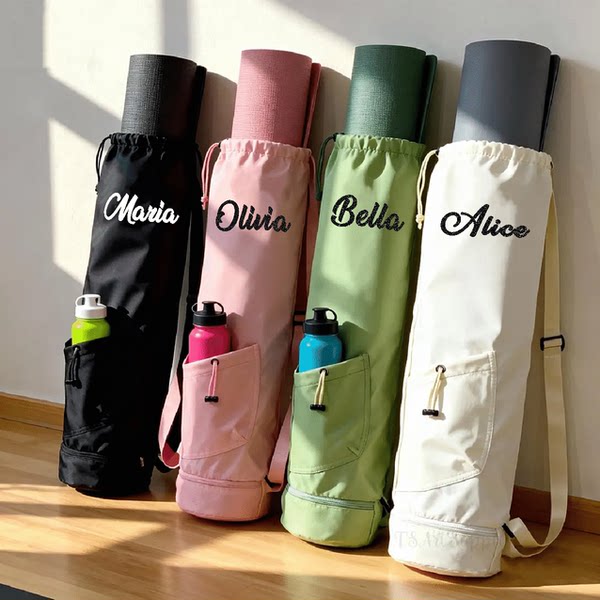 Personalised Yoga Mat Bags сделанный на заказ имя коврик для йоги пакет фитнес Энтузиаст подарок путешествие