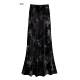 Li Feng ink painting velvet draped skirt long fishtail skirt