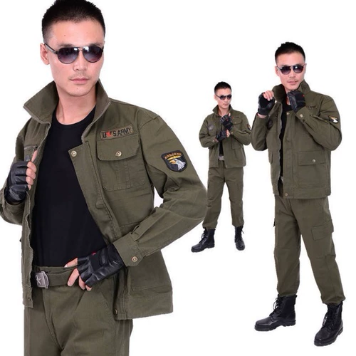 Осенний хлопковый эластичный камуфляжный износостойкий комбинезон, защита от ожогов