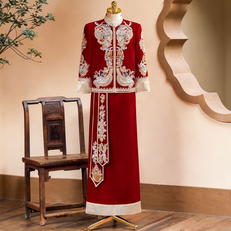 Men's Xiuhe Suit Groom's Wedding Attire 2026 New Style New Chinese-Style Wedding Tang Suit Banquet Outfit Dragon and Phoenix Robe for Men