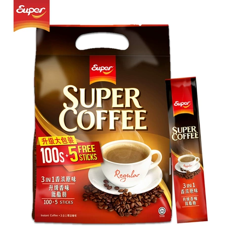 Малайзия импортирован Super Coffee Оригинальный ароматный тройной тройной кофейный порошок 105 большая упаковка