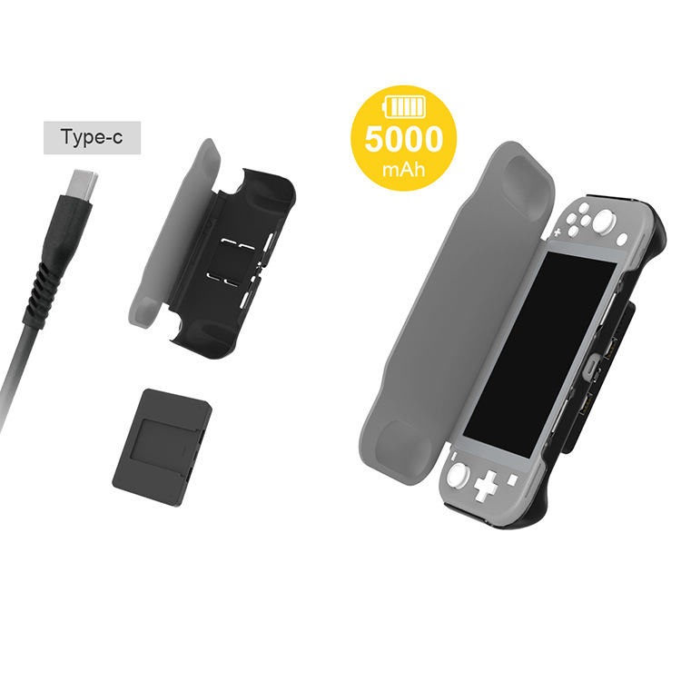 Switch Lite Back Clip Battery Protective Sheath Leather Sheath PC Leather protective sleeves 5000 mAh TNS-19151