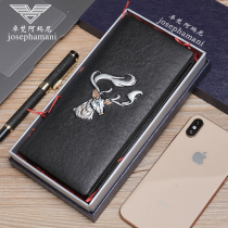 Brand Jo Van Mani New Mens 2022 Wallet Tide Card Fashion Bull Leather Long style Personality Deer
