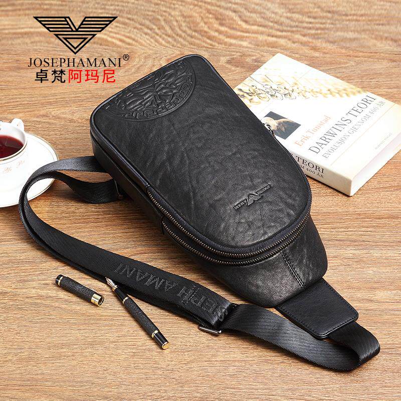 Brand Zhuvan Yamani Buffalo Brrack Men's Han Edition Casual Bag Bag Male Slipper Bag Bag