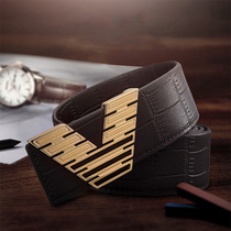 Brand Chapo Van Amari leather mens leather mens business casual cow leather pants with middle-aged youth flat