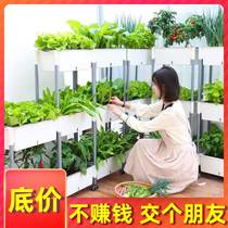 Type of vegetable shelf Balcony Multilayer Solid Combined Sloth Basin Family Planting Case Top Floor Type Vegetable Deity Strawberry Basin